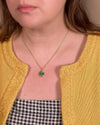 Emerald Lady Bug Charm Necklace