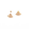 Gold Fill Ethiopian Opal Mini Pleat Jacket Earrings