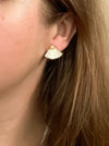 Gold Fill Ethiopian Opal Mini Pleat Jacket Earrings