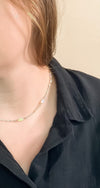 Minimal Charm Necklace- Ethopian Opal Nugget