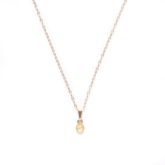 Ethiopian Opal Tiny Charm Necklace