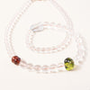 Floating Form Necklace- Sapphire, Olive, and Mocha