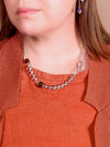 Floating Form Necklace- Sapphire, Olive, and Mocha