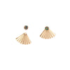 Gold Fill Black Opal Mini Pleat Jacket Earrings