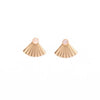 Gold Fill Blue Lace Agate Mini Pleat Jacket Earrings