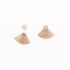 Gold Fill Blue Lace Agate Mini Pleat Jacket Earrings