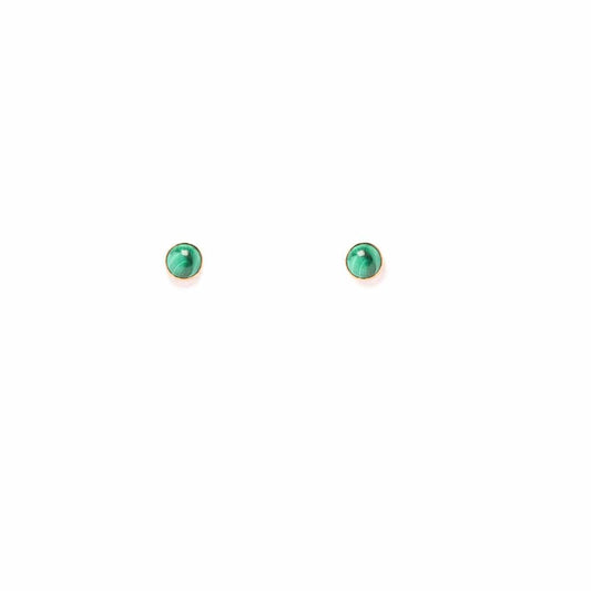 Gold Fill Malachite Studs