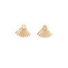 Gold Fill Aquamarine Mini Pleat Jacket Earrings