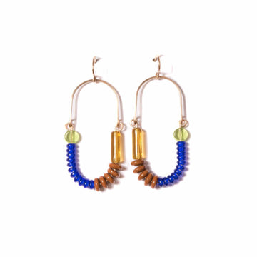 Cobalt, Olive, Mocha, and Topaz Balance Earrings