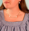 Gold Plated Mother of Pearl Fish Minimal Charm Necklace