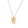 gold-vote-necklace handmade jewelry by michelle starbuck designs