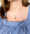 Peplum Charm Necklace in Grass