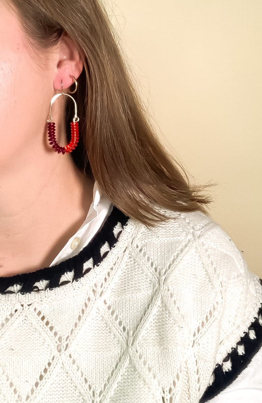 Oxblood + Hyacinth Balance Earrings