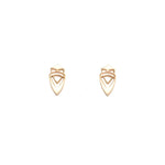 Art Deco Studs in Ivory