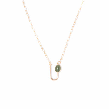 Jade Asymmetrical Arch Necklace