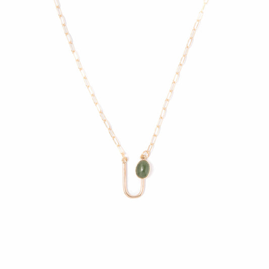 Jade Asymmetrical Arch Necklace
