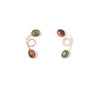 Jade + Tiger's Eye Cursive Earrings