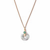 Kiwi Jasper Donut Pendant Necklace