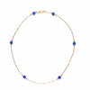 Lapis Stars Minimal Charm Necklace