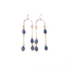 Lapis Teardrop Asymmetrical Chandelier Earrings