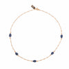 Lapis Teardrop Minimal Charm Necklace