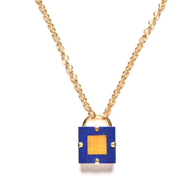 Limited Edition Lapis + Tiger's Eye Pendant Necklace
