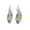 Oval Glass Lampwork Bead Earrings- B