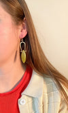 Amulet Earrings in Serpentine