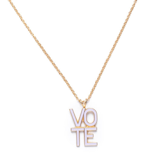 lilac-vote-necklace handmade jewelry by michelle starbuck designs