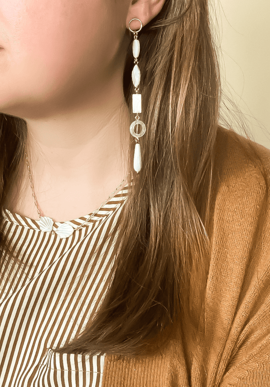 Mother of Pearl Charm Earrings