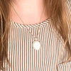 Laurel Pendant Necklace in Mother of Pearl