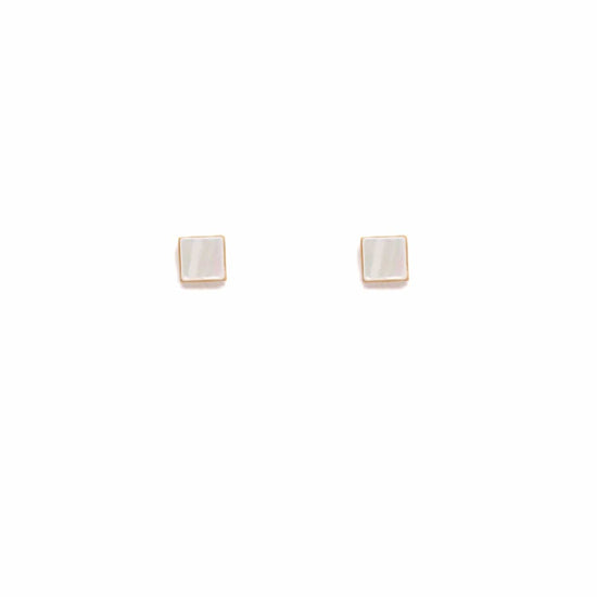 mother-of-pearl-square-studs handmade jewelry by michelle starbuck designs