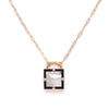 Limited Edition Mother of Pearl and Onyx Square Pendant Necklace