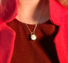 Limited Edition Mother of Pearl and Onyx Square Pendant Necklace