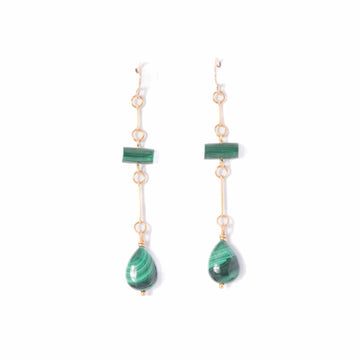 Malachite Drop Earrings