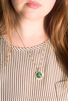 Starburst Pendant Necklace in Malachite