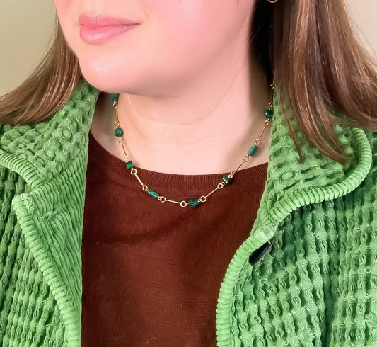 Malachite Composition Necklace