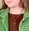 Malachite, Tiger's Eye, and Onyx Pendant Necklace
