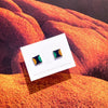 Malachite, Tiger's Eye, and Onyx Square Studs