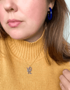 matte-cobalt-vote-necklace handmade jewelry by michelle starbuck designs