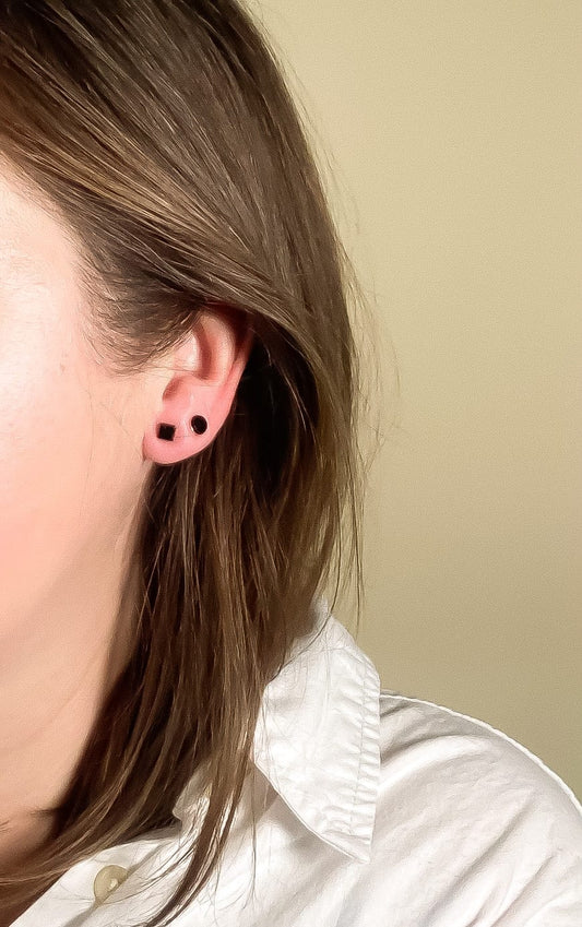 Mini Onyx Mismatched Studs