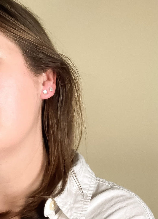 Mini Mother of Pearl Mismatched Studs