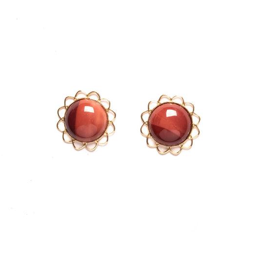 Mookaite XL Flower Studs