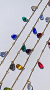 Multicolor Teardrop Fringe Necklace / Warm