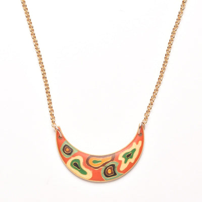 Multicolor Crescent Necklace