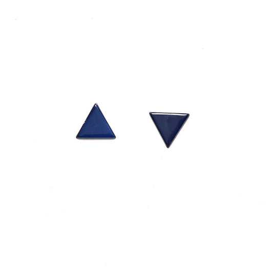 Vintage Navy Triangle Studs