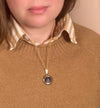 Nova Locket Necklace in Navy