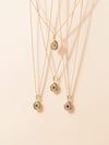 Amber Topaz Mini Nova Locket Necklace