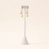 Olive Glass Double Drop Earrings
