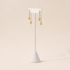 Olive Glass Double Drop Earrings